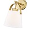 Z-Lite Z-Studio Wall Sconce, 1-Light, 8 In.W x 8.75 In.L x 12.75 In.H, Heritage Brass/Ivory 743-1S-HBR - alternate 4